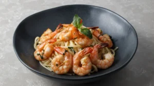 Scampi de crevettes aux cheveux d'ange